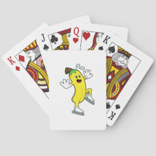 Banana at Ice skating with Ice skates.PNG Playing Cards