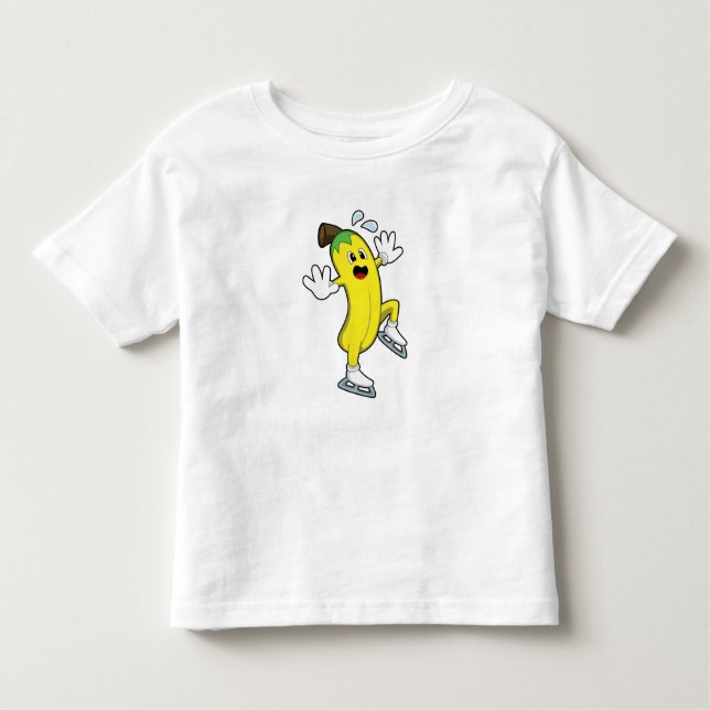 Banana at Ice skating with Ice skates.PNG Toddler T-Shirt (Front)