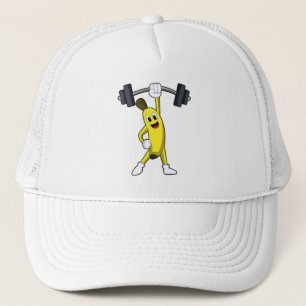 Banana at Strength training with Barbell Trucker Hat