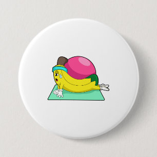 Banana at Yoga Fitness 7.5 Cm Round Badge