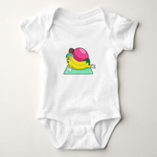 Banana at Yoga Fitness Baby Bodysuit