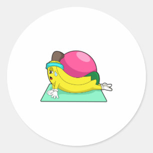 Banana at Yoga Fitness Classic Round Sticker