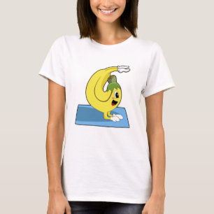 Banana at Yoga on Yoga mat T-Shirt