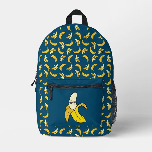 Banana Backpack Gender neutral Navy Blue (Front)