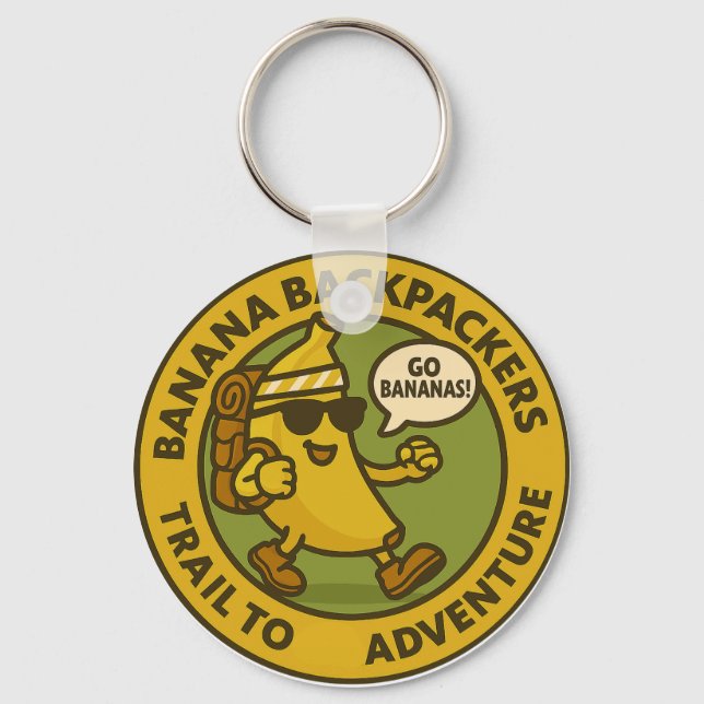 Banana Backpackers Trail To Adventure Key Ring (Front)