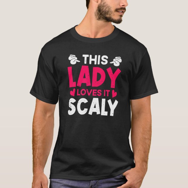 Banana Ball Python This Lady Loves It Scaly T-Shirt (Front)
