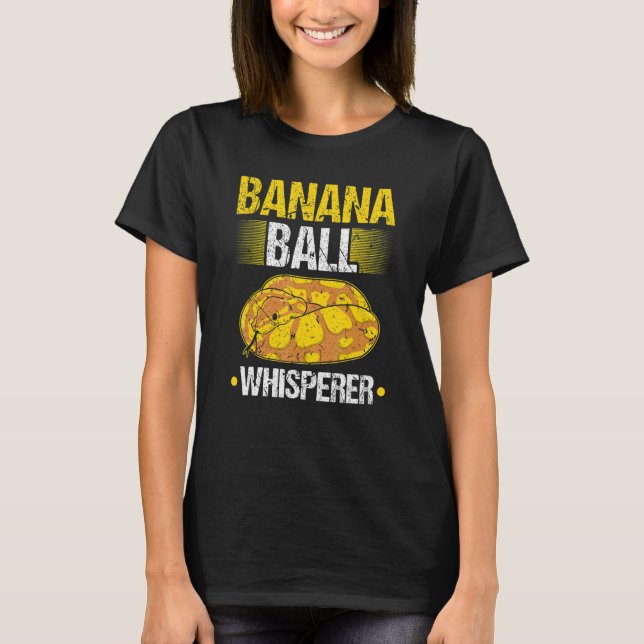 Banana Ball Whisperer Python Noodle Reptile T-Shirt (Front)