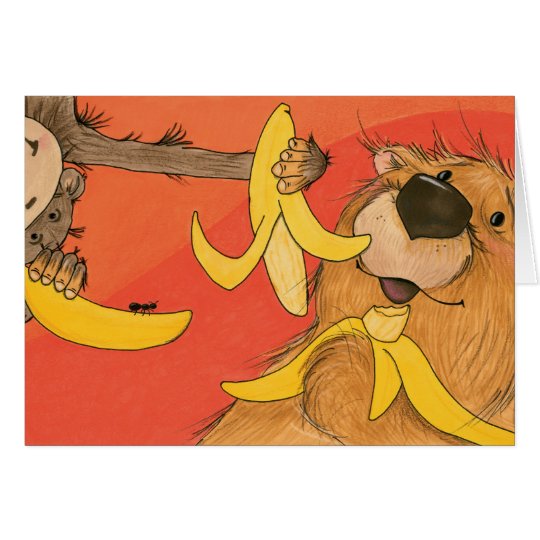 Banana Bear and Monkey / Note Card