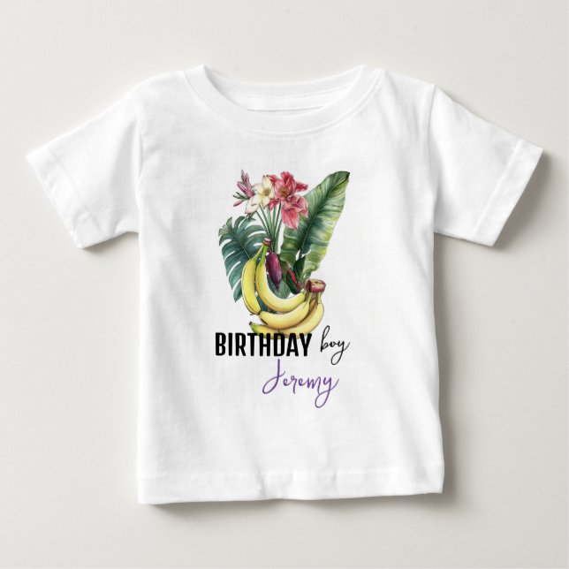 banana birthday  EDITABLE ripe bananas  Baby T-Shirt (Front)