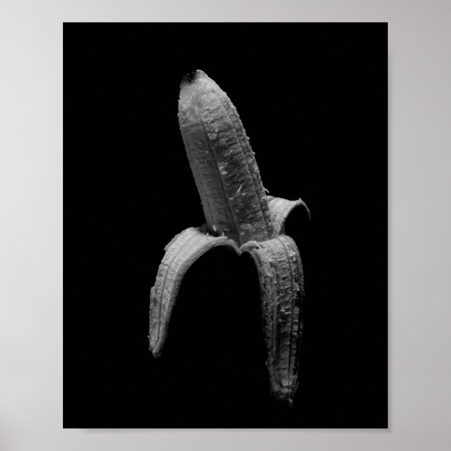 Banana Black and White Portrait Poster (Front)