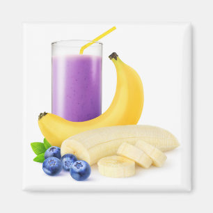 Banana blueberry smoothie magnet