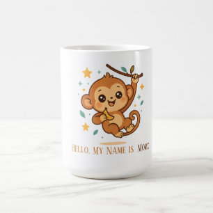 Banana Bounce Monkey Cute Baby Animal Custom Coffee Mug
