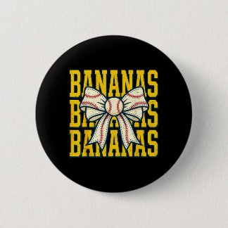 Banana Bow Ribbon Fruit Women Girls Kids 6 Cm Round Badge