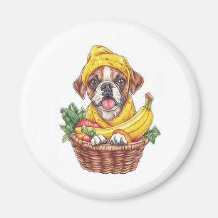 Banana Boxer � Funny Fruit Dog Magnet