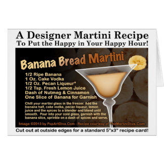 Banana Bread Martini Recipe Card