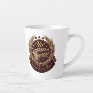 "Banana Bread Master Emblem - Rustic Bakery Lover Latte Mug