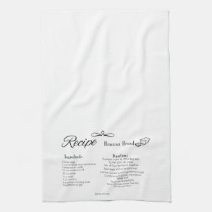 Banana Bread Recipe Tea Towel