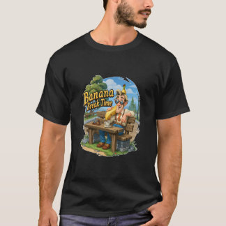 Banana Break Time Funny Surreal Humour Art T-Shirt
