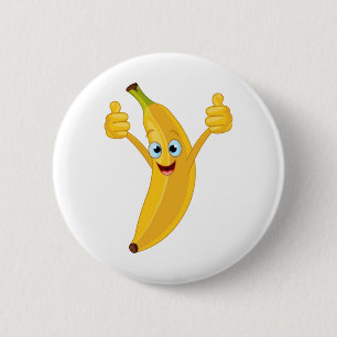 Banana Cartoon Design 6 Cm Round Badge