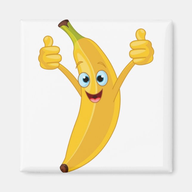 Banana Cartoon Design Magnet (Front)