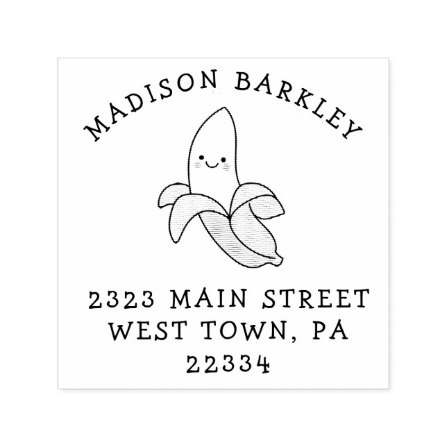 Banana Cartoon Kids Self-inking Stamp (Design)