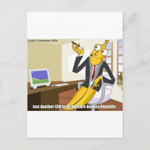 Banana CEO Funny Offbeat Cartoon Collectable Gifts Postcard