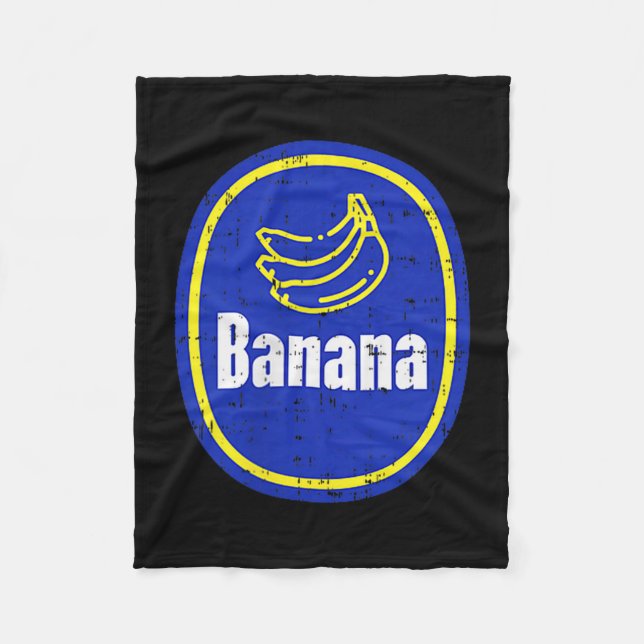 Banana Cket Sticker Funny Fruit Diy Easy Halloween Fleece Blanket (Front)