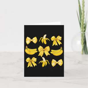 Banana Coquette Bow Yellow Bananas Festival Girls  Card