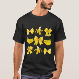 Banana Coquette Bow Yellow Bananas Festival Girls  T-Shirt