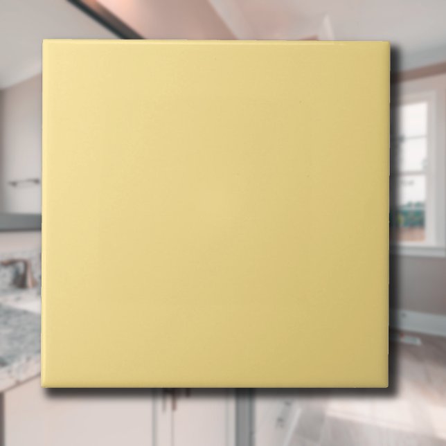 Banana Cream Solid Colour | Classic Elegant Ceramic Tile (Creator Uploaded)
