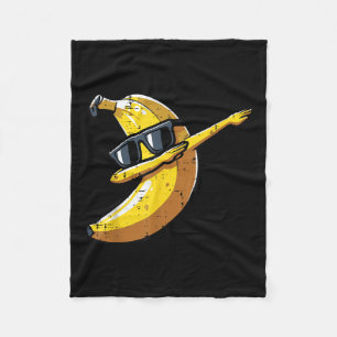 Banana Dab Sunglasses Cute Fruit Dance Boys Kids M Fleece Blanket