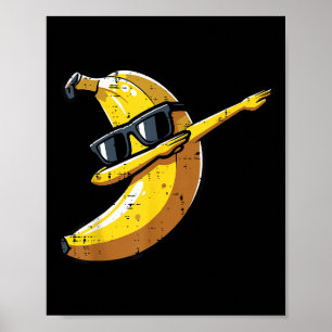 Banana Dab Sungles Cute Fruit Dance Boys Kids Men  Poster
