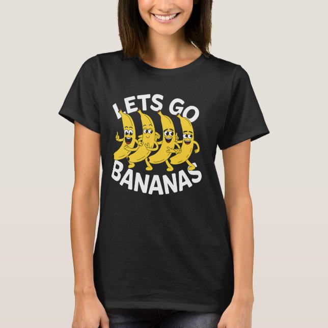 Banana Dancing Monkey Business Potassium Fruit Hum T-Shirt (Front)