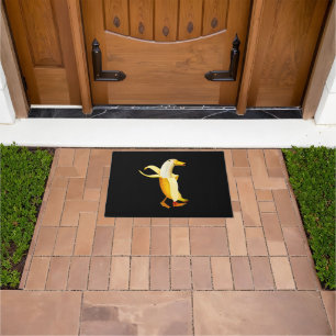 Banana Duck. Funny Anthropomorphic fruit Animals Doormat