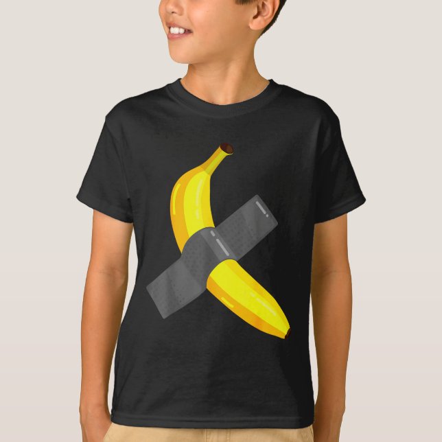 Banana Duct Taped To Wall Art Christmas Pajama Nye T-Shirt (Front)