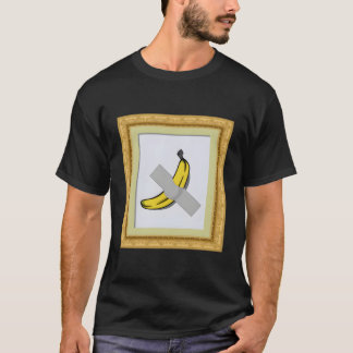 Banana Duct Taped To Wall Framed Miami Art Gallery T-Shirt