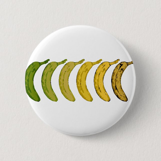 Banana Evolution 6 Cm Round Badge (Front)