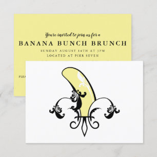 banana fleur de lis invitation