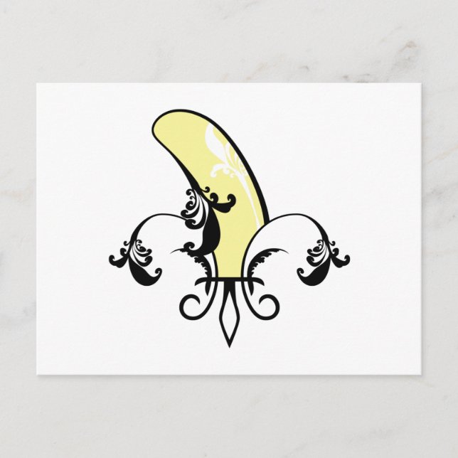 banana fleur de lis postcard (Front)