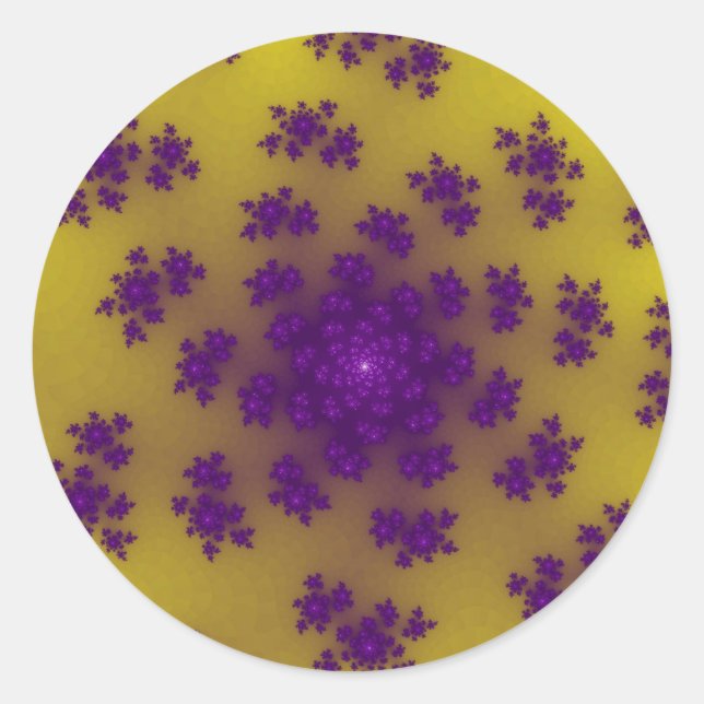 Banana Floral Sprinkles Classic Round Sticker (Front)