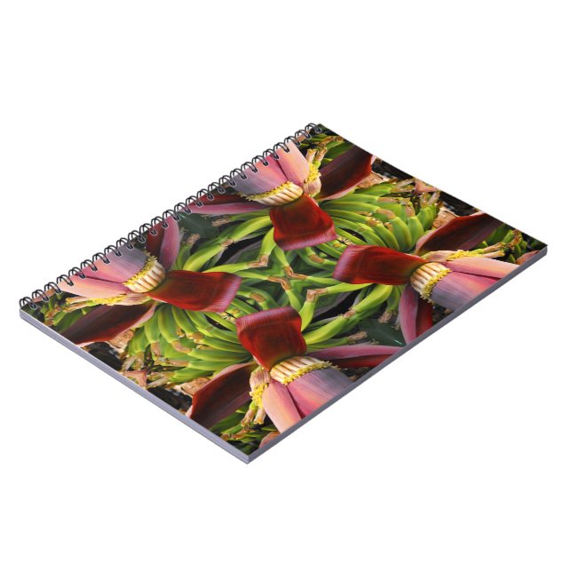 Banana Flower Pattern Notebook (Left Side)