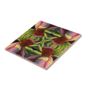 Banana Flower Pattern Tile