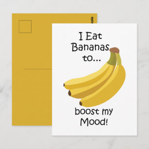 Banana Fruit Boost My Mood Funny Postcard