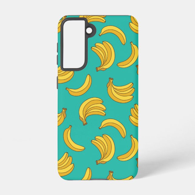 Banana Fruit Fun Pattern Samsung Galaxy S21 Case (Back)