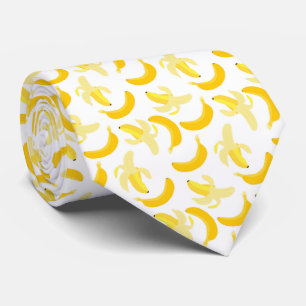 Banana fruit pattern tie