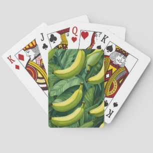 Banana Fruits and Leaves Tropical Mood Playing Cards