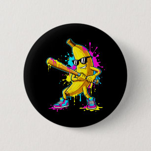 Banana Funny Baseball Drip Ice Cream Kids Youth 6 Cm Round Badge