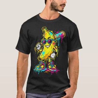 Banana Funny Baseball Drip Ice Cream Youth Boys T-Shirt