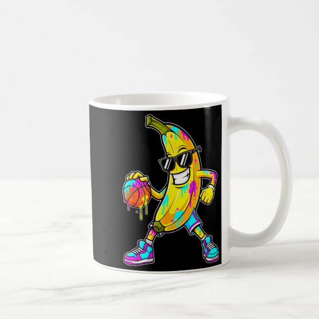 Banana Funny Basketball Drip Kids Youth Boys Girls Coffee Mug (Right)