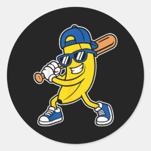 Banana Funny Cartoon Kids Youth Boys Girls Design Classic Round Sticker